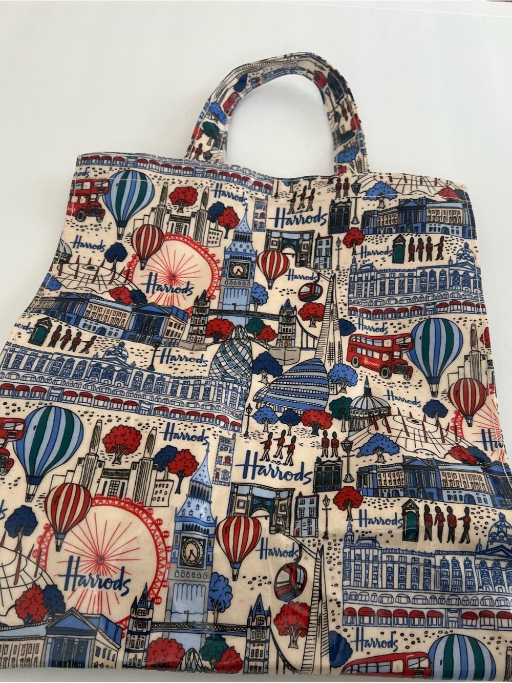 Harrods Vintage Vinyl Coated Tote